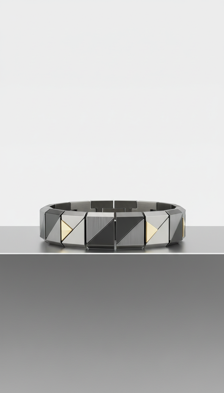 Geo-Edge Steel Bracelet