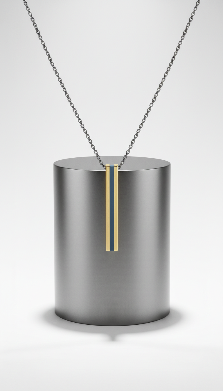 Sleek Column Pendant Necklace