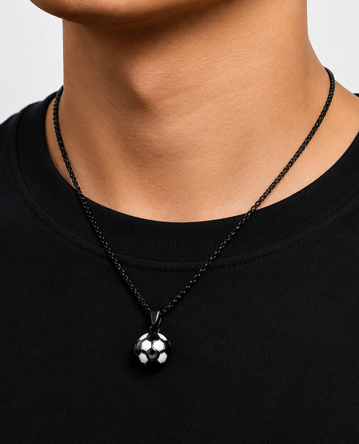 Unisex Football Pendant Necklace