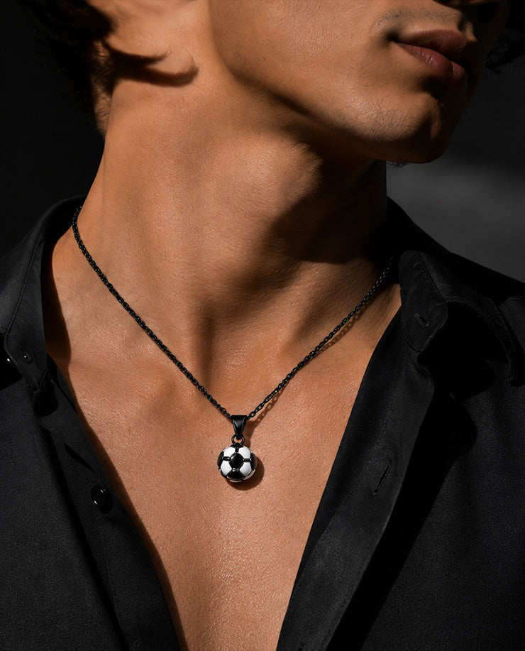 Unisex Football Pendant Necklace