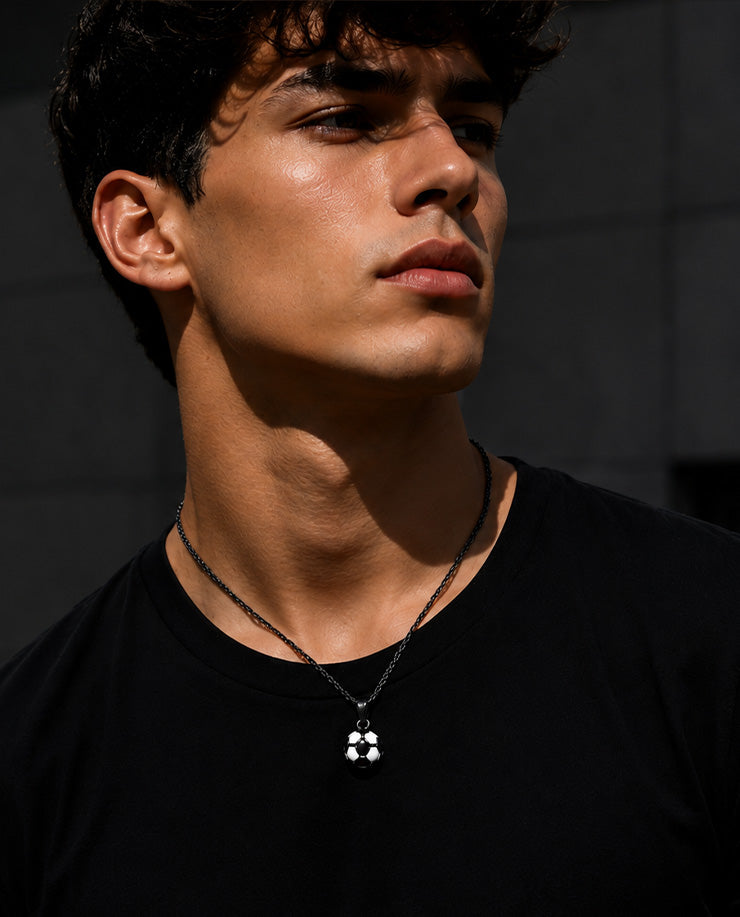Unisex Football Pendant Necklace