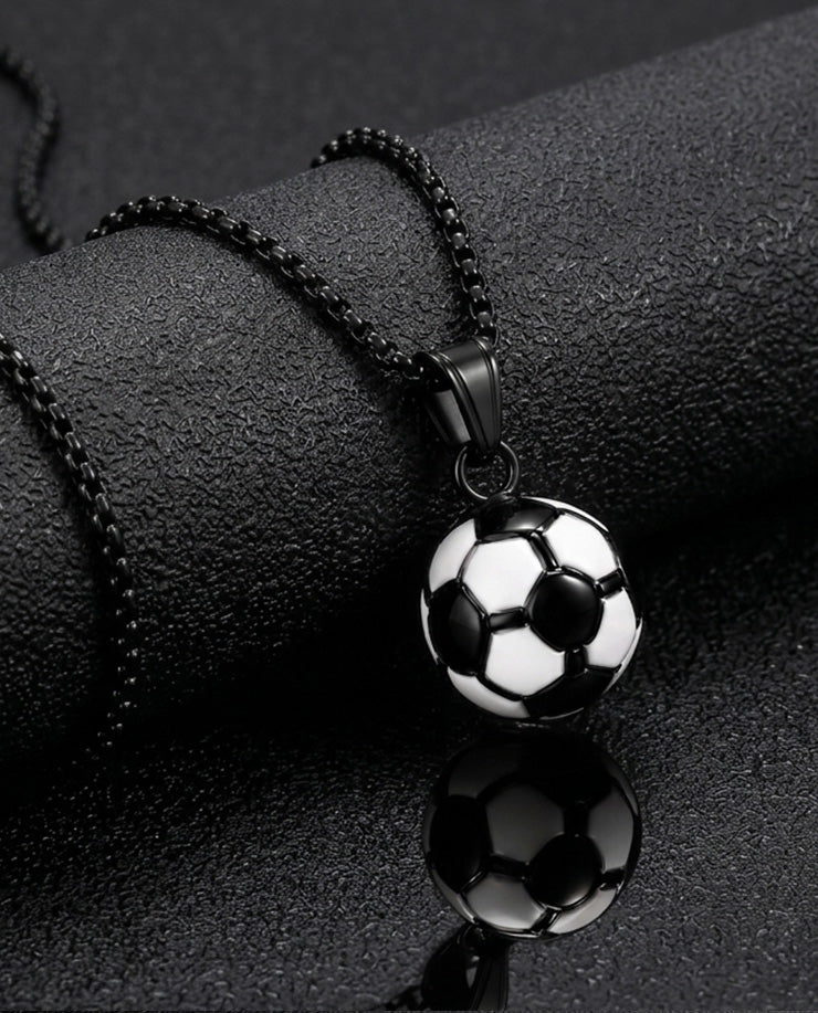 Unisex Football Pendant Necklace