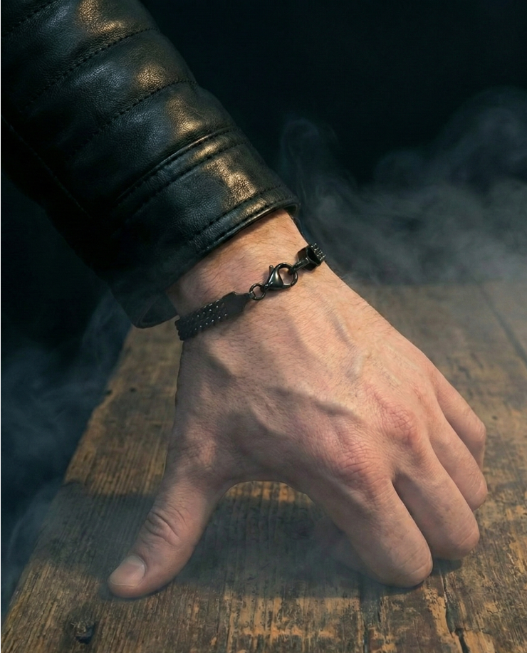 Monarch Premium Black Finish Men's Bracelet