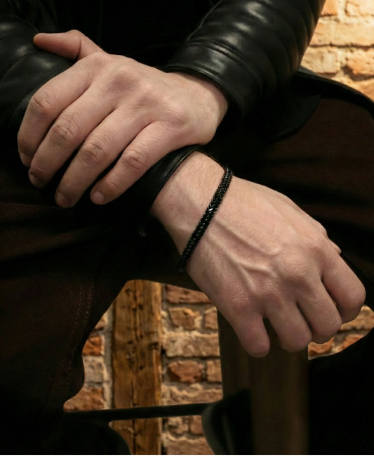 Monarch Premium Black Finish Men's Bracelet