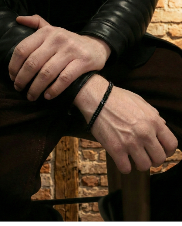 Monarch Premium Black Finish Men's Bracelet