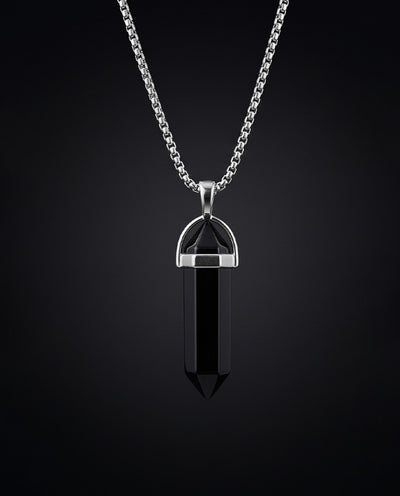 Obsidian Crystal Pendant For Men's