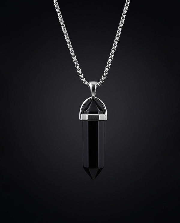 Obsidian Crystal Pendant For Men's