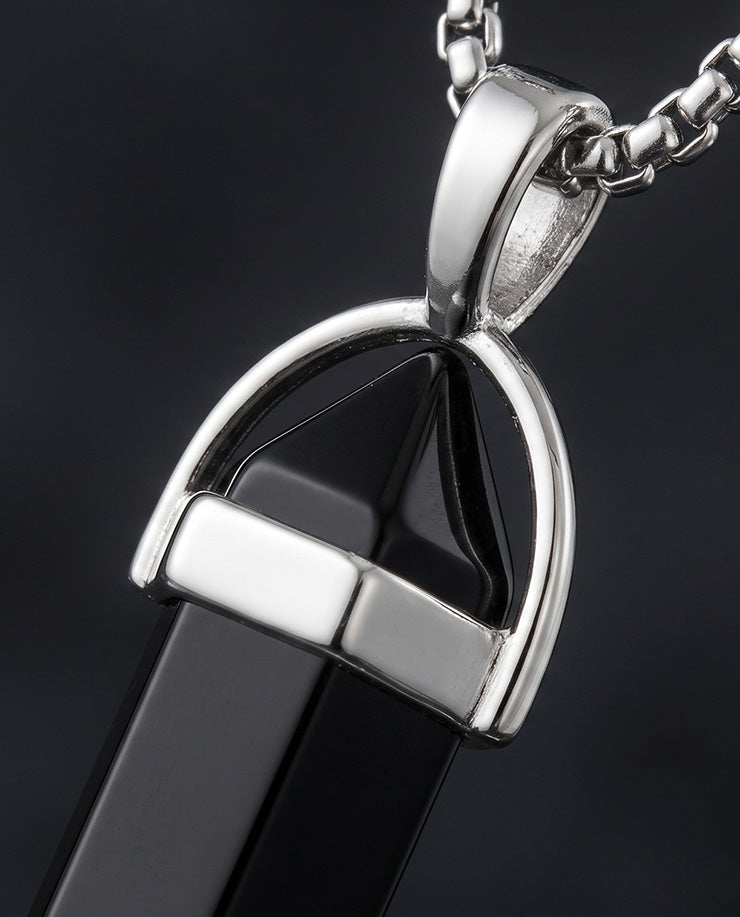 Obsidian Crystal Pendant For Men's
